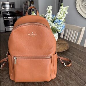 Kate Spade Pebble Leather Backpack (Cognac)